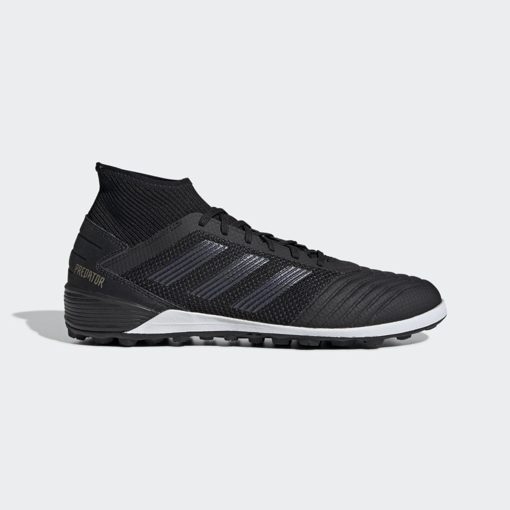 Adidasi Fotbal Adidas Predator TAN 19.3 Turf Barbati Romania - Negrii/Aurii Metal F35627